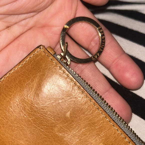 Chloe Auth Tan Pink Zip Leather Coin Key Case 2 Slot Card Holder Wallet Zip - Picture 6 of 6